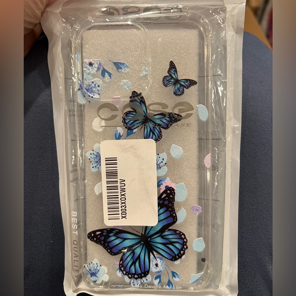 New - Blue Butterfly Phone Case - 15Promax